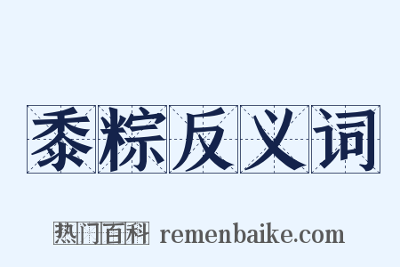 黍粽反义词是什么意思的图片